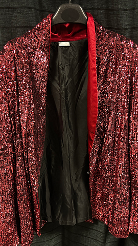 Roze pailletten colbert