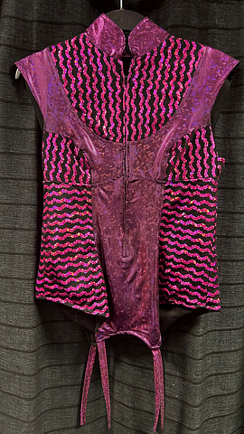 Mouwloos glitter vestje