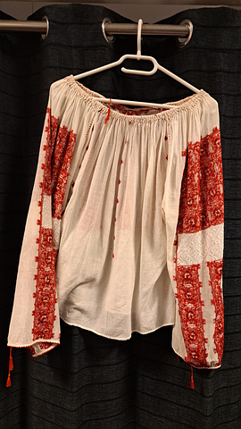 Tiroler blouse lange mouw 