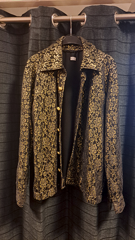 Jasje goud zwart Gebloemd 