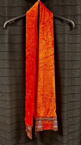 Sjaal oranje oosterse print