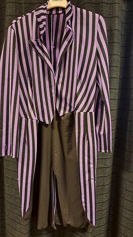 Jacquet paars zwarte streep