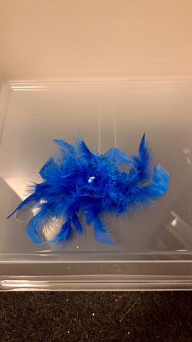 Haarclip blauwe veren