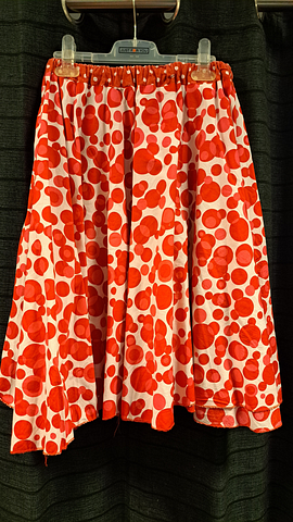 Rok rood witte stippen