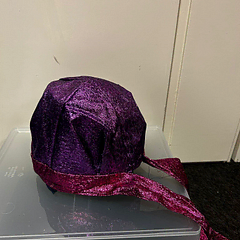 Hoedje met lint paars roze