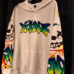 Witte Trui met graffiti print