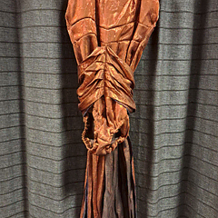 Herfst kleuren top met heupomslag