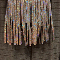 Glimmende zilver top met rokje