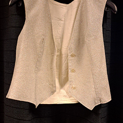 Rok met gilet  grijze glitters schuin