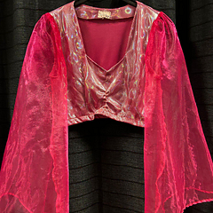 Fuchsia roze glitter broek 