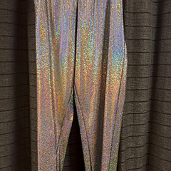 Zilver glitter broek 