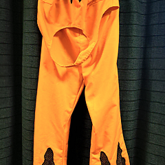 Halter jurk oranje zwart