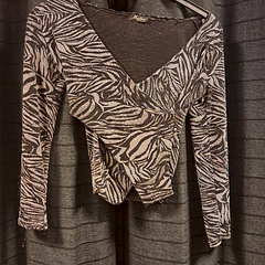 Korte top zebra print