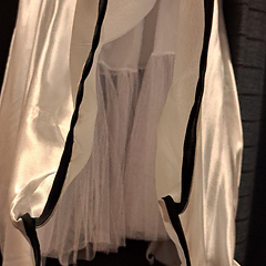 Grijs glimmende rok petticoat 