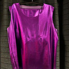 Dames colbert streep motief paars oranje